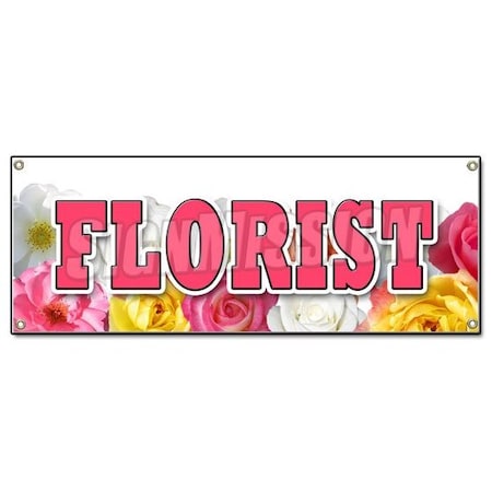 Signmission FLORIST BANNER SIGN roses flower shop arrangements delivery fresh plants B-Florist